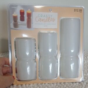 Crafty Candles White Striped Pillar Candle Mold Set